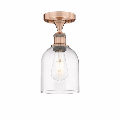 Bella - 1 Light Semi-Flush Mount In Industrial Style-9.63 Inches Tall and 5.5 Inches Wide
