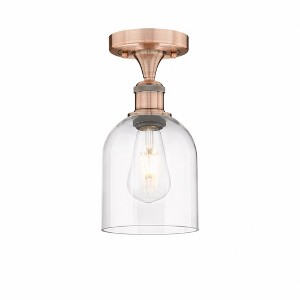 Bella - 1 Light Semi-Flush Mount In Industrial Style-9.63 Inches Tall and 5.5 Inches Wide - 1 of 1