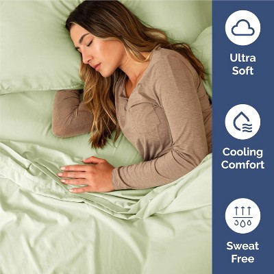 Light Sage Green Full Microfiber Deep Pocket Sheet Set