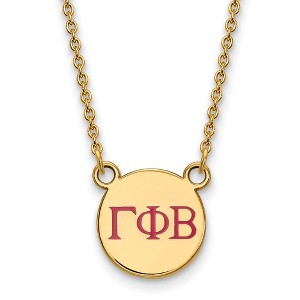 Black Bow Jewelry 14k Yellow Gold Plated Sterling Silver Gamma Phi Beta Greek Life Necklace 18 Inch - 1 of 4