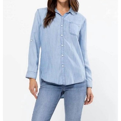 Women's CLASSIC TENCEL BUTTON UP LONG SLEEVE SHIRT - sneak peek