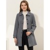 INSPIRE CHIC Women's Peter Pan Collar Single Breasted Winter Long Overcoat - 2 of 4