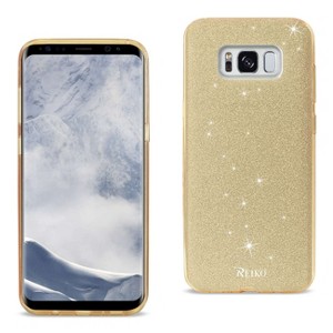 Reiko Samsung Galaxy S8/ SM Shine Glitter Shimmer Leopard Hybrid Case in Gold - 1 of 4