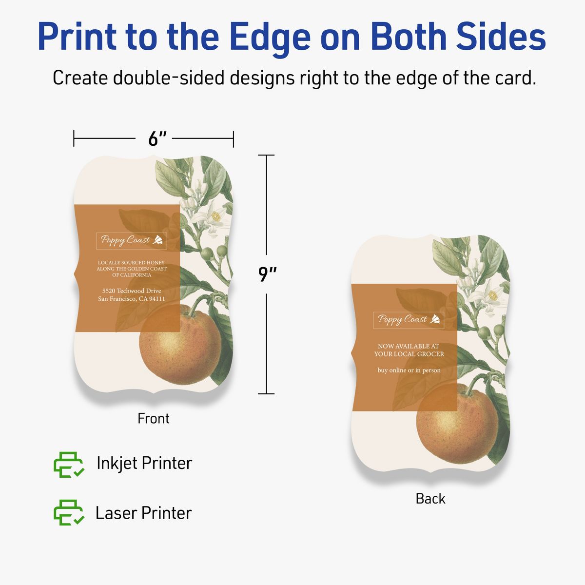 Avery Matte White Postcards, 6" x 9" Rectangle Flourished Edge - thumbnail 6
