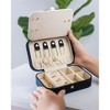 Benevolence LA Plush Velvet Travel Jewelry Box Organizer with Mirror - 4 of 4