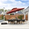 PURPLE LEAF 10/11/12/13ft Outdoor Patio Cantilever Umbrella with Base Offset Umbrella 360 Degree Rotation Round Umbrella for Deck Pool Garden - 2 of 4
