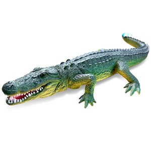 MameJo Alligator Toy | 16 Inch American Alligator Reptile Toys | Hand Painted Realistic Animal Toy Figures for Home Décor Or 3D Shapes for Teaching - 1 of 4