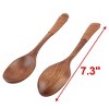 Unique Bargains Restaurant Kitchen Tableware Porridge Soup Wooden Spoon Brown 7.3'' Long 2 Pcs - 2 of 3