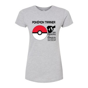 Women's - Pokémon - Pokeball Trainer Fitted Graphic T-Shirt - 1 of 3