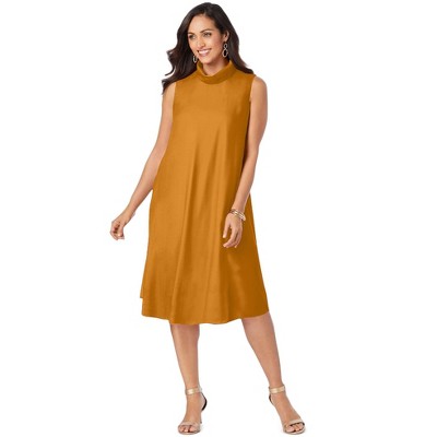 Jessica London Women's Plus Size Georgette Mock Neck Dress