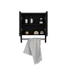 Optim Medicine Cabinet with towel holder 17.4" Wide Medice Cabinet Organizer with Two interior Shelves and Tower Holder for Bathroom, Kitchen, Mudroom - 3 of 4
