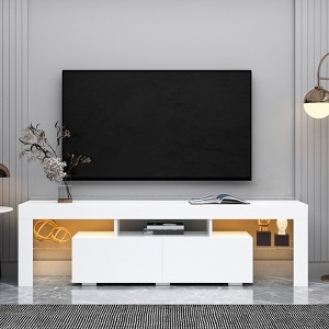 Modern TV Stand For TVs Up to 70", Entertainment Center with Storage Drawer, Media Console Table for Living Room Bedroom Office - 1 of 4