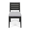 NicBex Set of 2 Outdoor Dining Chair,Modern Patio Dining Chairs with water-resistant cushions,Armless Wood Chairs Suitable for Patio,Garden,Gray/Brown - 4 of 4