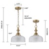 LLHZSY 1-Light 10 2/5" Large Bowl-shaped Glass Pendant Chandelier-Gold - 4 of 4