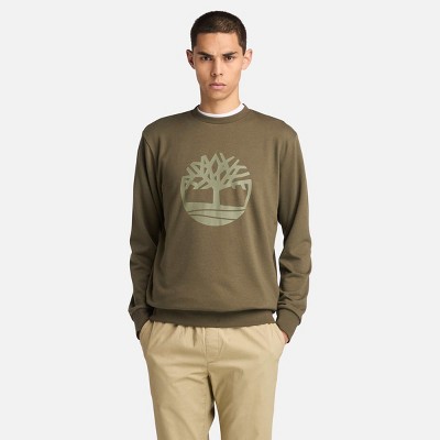 Timberland Men's Northwood Tree Logo Loopback Crew Neck Sweatshirt