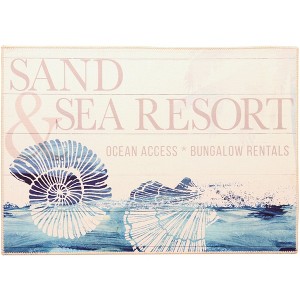 Olivia's Home Sand & Sea Resort Doormat – 22" x 32" Coastal Design for Indoor/Outdoor Use - 1 of 3