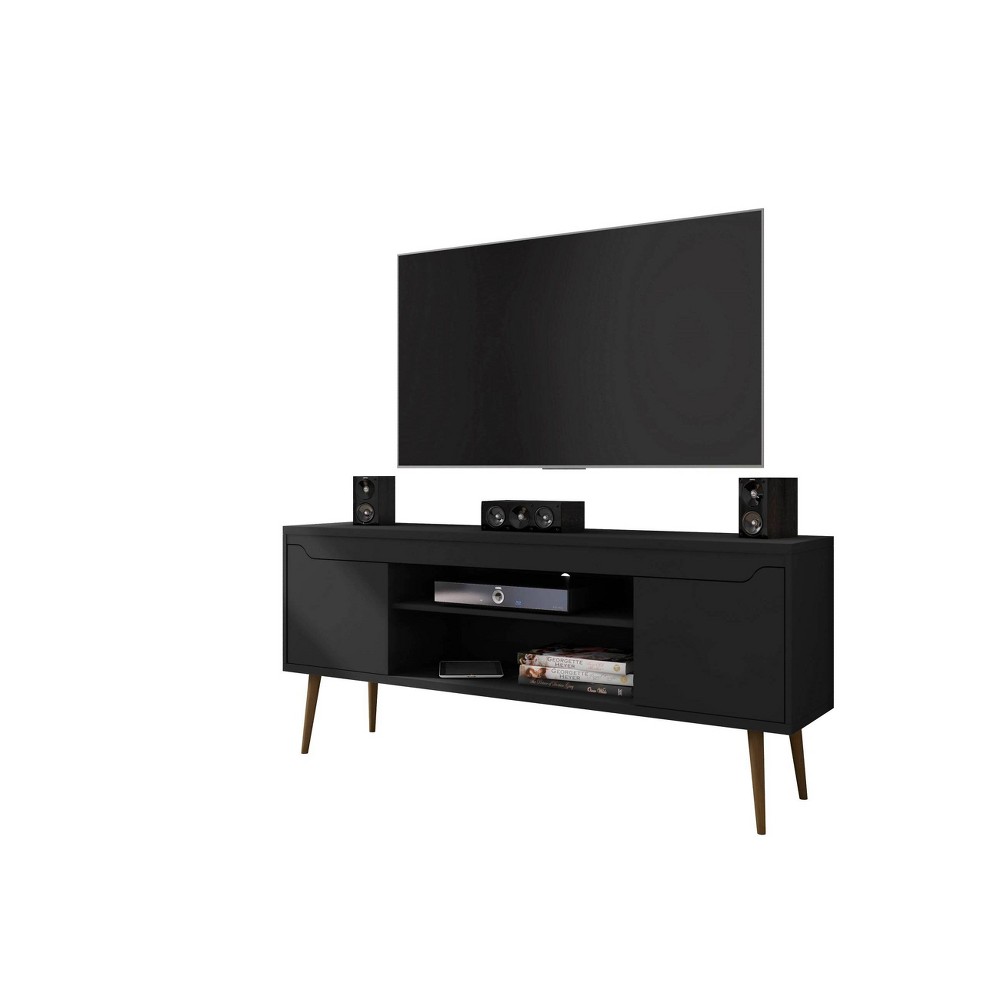 Photos - Mount/Stand Bradley TV Stand for TVs up to 60" Black - Manhattan Comfort