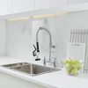 BWE Commercial Restaurant Pull-Down Dual Handle Countertop Flush Spray Utility Kitchen Faucet 8 Inch - 2 of 4