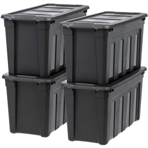 IRIS USA Heavy-Duty Durable Stackable Storage Containers, Utility Totes with Easy-Grip Handles - 1 of 4
