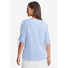Jessica London Women's Plus Size Stretch Cotton Tie Sleeve Square Neck Tee - 3 of 4