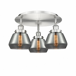 Fulton - 3 Light Flush Mount In Art Deco Style-8 Inches Tall and 18.25 Inches Wide - 1 of 1