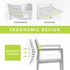 DOMETOUR Outdoor Patio Modern Aluminum Stationary Dining Chairs 4Pcs with Outdoor-Grade Fabric Cushions, Tapered Feet, Fully Assembled and Stackable - 2 of 4
