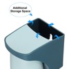 Unique Bargains Durable Plastic Magnetic Two-in-One Design No-Punch Installation Toothbrush Holder - 3 of 4