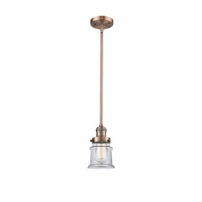 Canton - 1 Light Stem Hung Mini Pendant In Industrial Style-8.5 Inches Tall and 5.25 Inches Wide