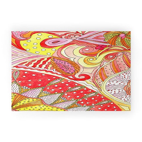 Rosie Brown Swirls Looped Vinyl Welcome Mat - Society6 - image 1 of 2