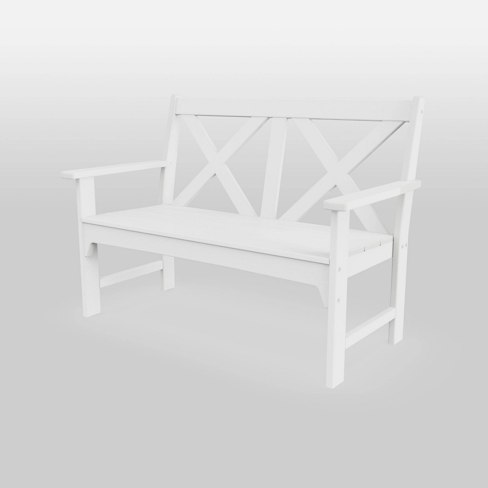 Photos - Garden Furniture Shawboro POLYWOOD Outdoor Patio Bench - White - Threshold™