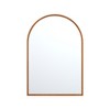 HomeRoots Set of Two Walnut Arch Wood Framed Bathroom Vanity Mirrors - 4 of 4