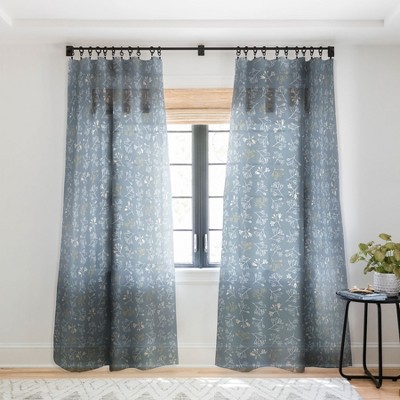 Wagner Campelo CONVESCOTE Blue Single Panel Sheer Window Curtain - Deny Designs