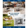 Stainless Steel Prep Table with Locking Casters - Heavy-duty commercial kitchen worktable with adjustable undershelf. - 4 of 4
