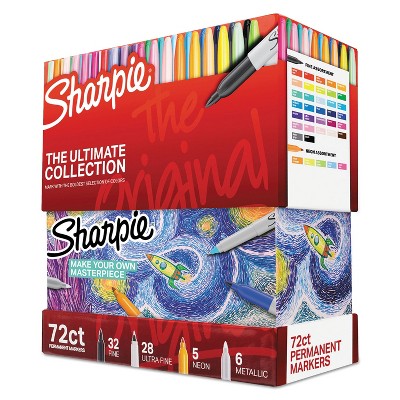 Sharpie 34pk Permanent Markers Fine Tip Multicolored