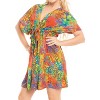 HAPPY BAY Women's Summer Loose Front Tie Vacation Beachwear Swim Dress Swimsuit Cover Ups X-Large-XX-Large Multicolored Floral - 2 of 4