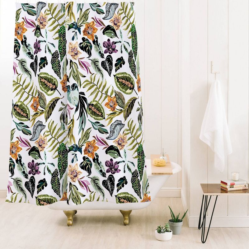 Wild Colorful Jungle Shower Curtain - Deny Designs, 3 of 4