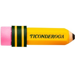 Ticonderoga Pencil-Shaped Erasers, Yellow, Pack of 36 - 1 of 4