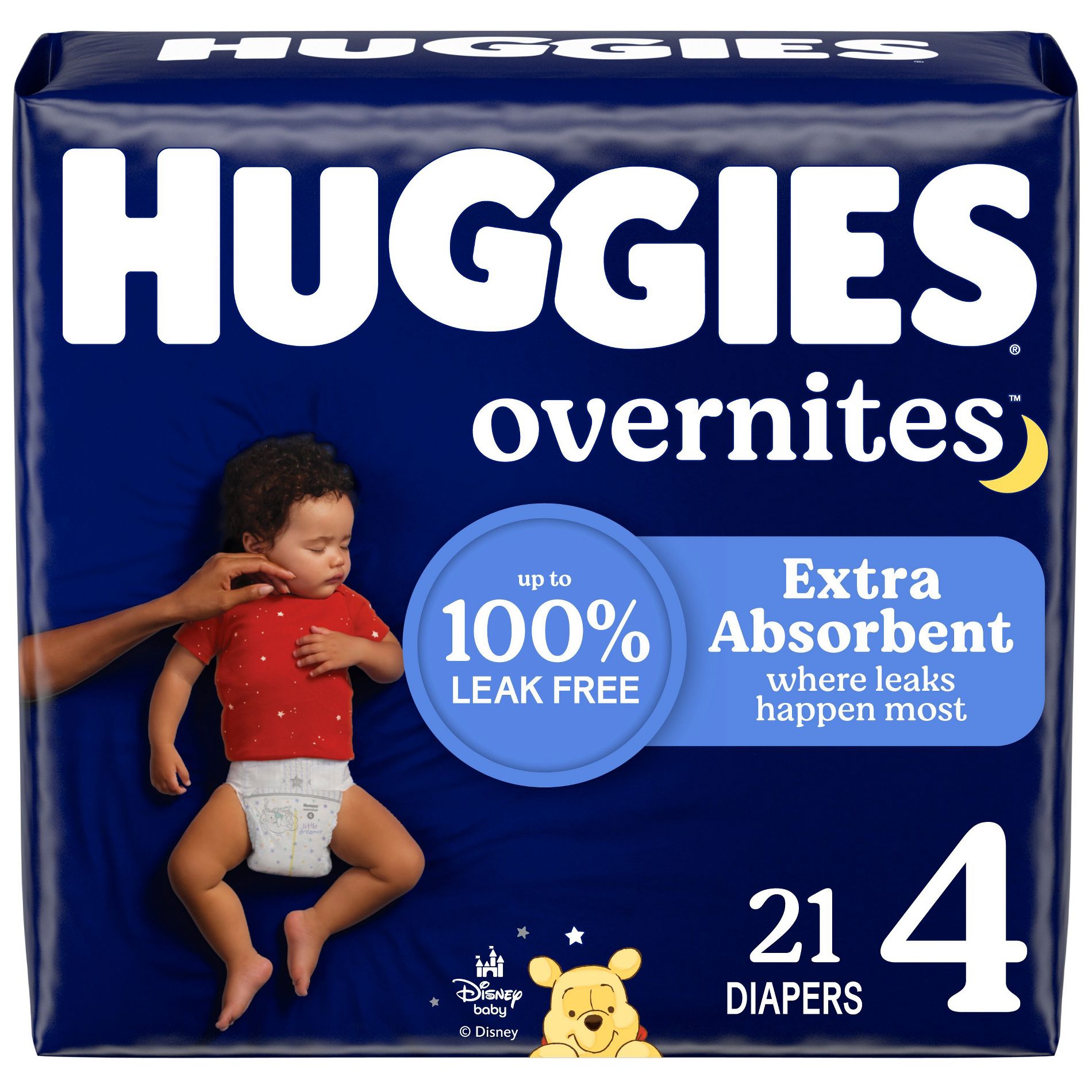 Huggies Overnites Nighttime Baby Diapers - Size 4 - 21ct