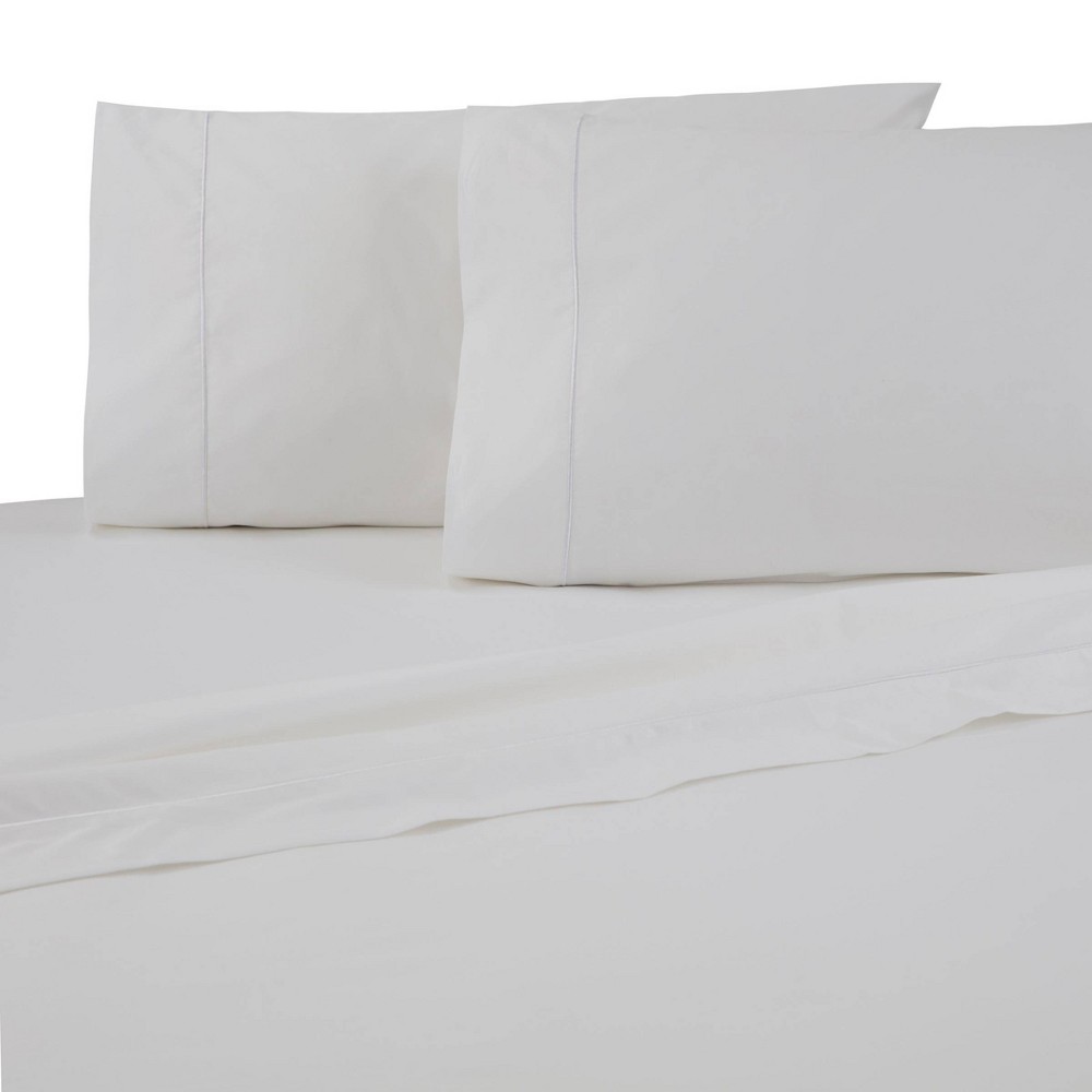 Photos - Bed Linen Martex Queen 700 Thread Count Supima Cotton Solid Sheet Set Bright White  