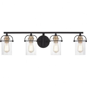Quoizel Lighting Emerson 4 - Light Vanity in  Matte Black - 1 of 4