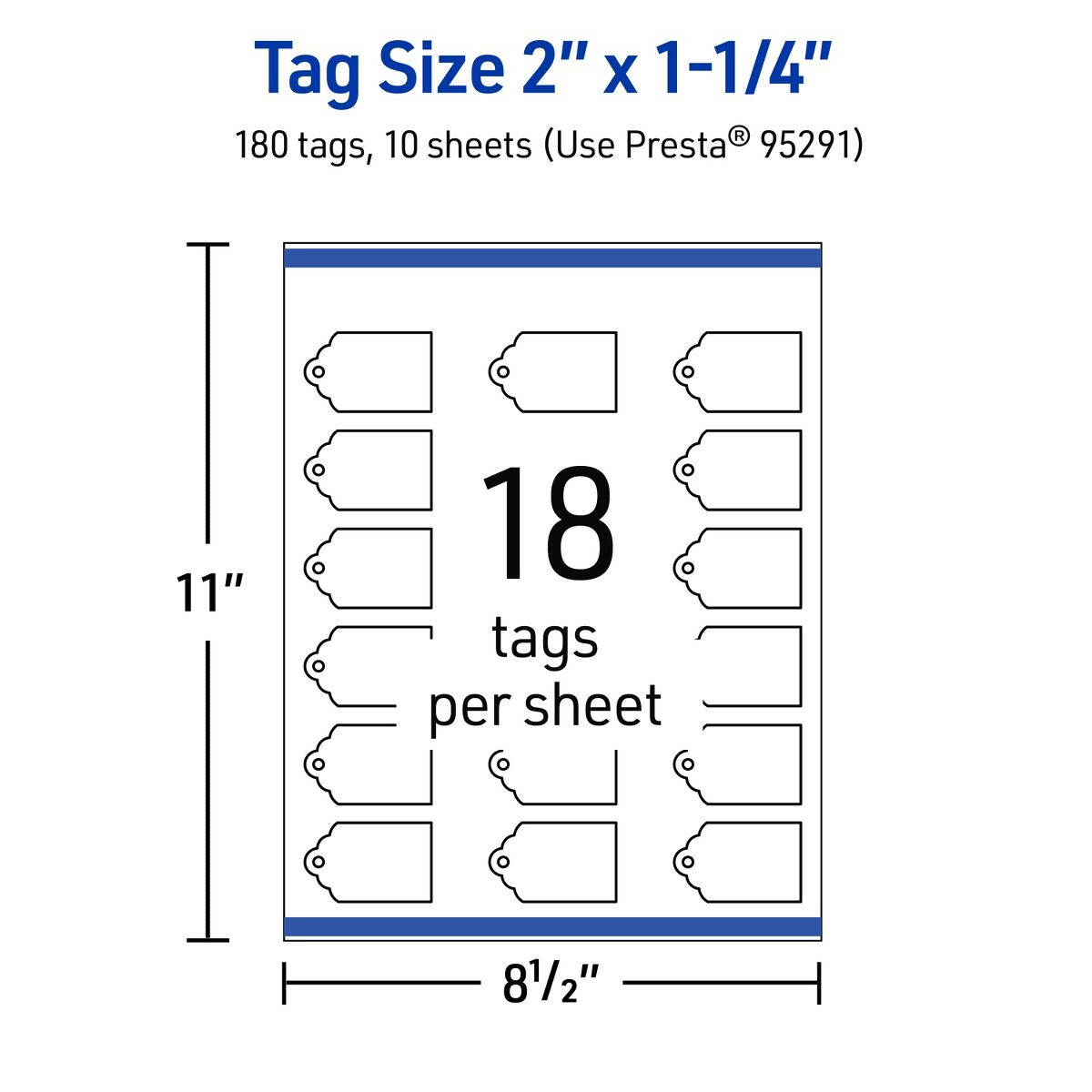 2" x 1-1/4" Rectangle Scalloped Edge, Glossy White Printable Tags - thumbnail 5
