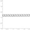 Black Bow Jewelry 5.25mm, 14k White Gold, Hollow Curb Link Chain Bracelet - 4 of 4