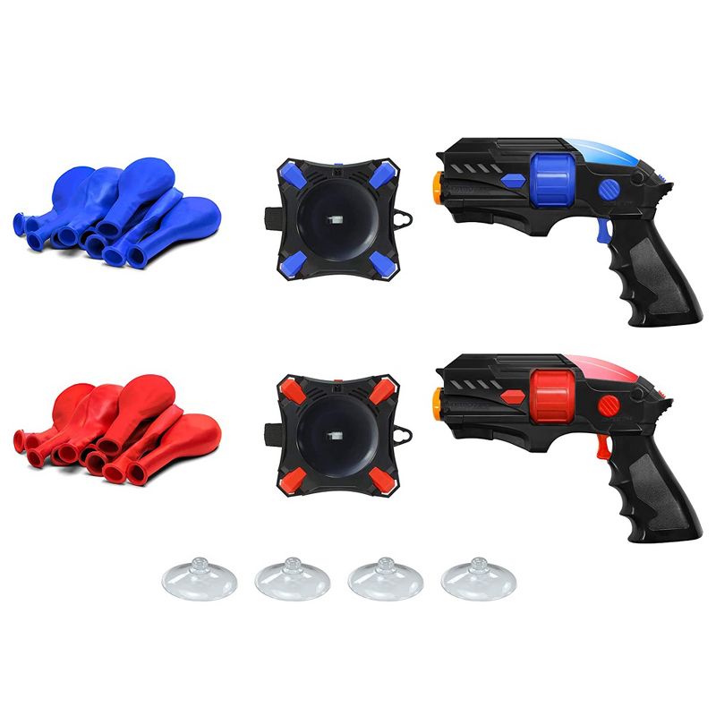 ArmoGear Laser Tag Balloon Battle set with 2 Mini Battle Blasters, 2 Target Vest, 50 Ballons and 4 Suction Cup, 3 of 5