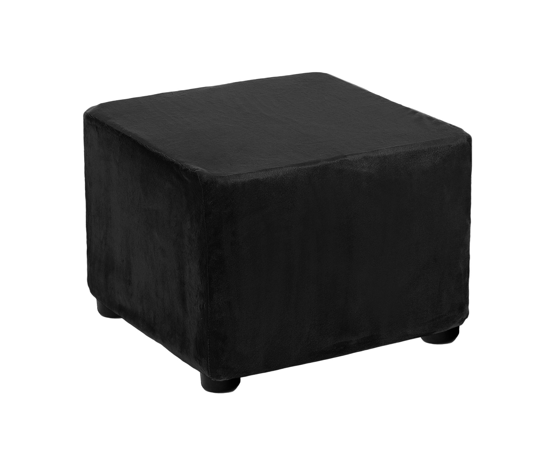 Unique Bargains Stretch Band Furniture Protecting Square Stool Covers 80-100cm/31.5-39inch Black