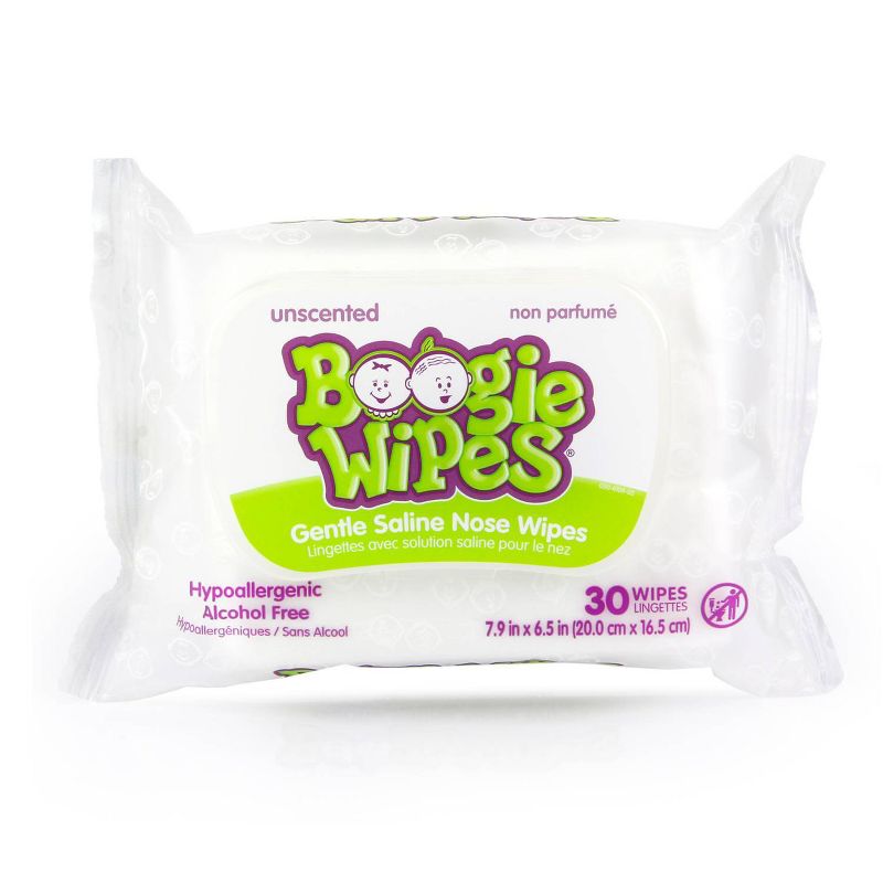 Boogie Wipes Saline Nose Wipes Unscented - 30ct, 1 of 11