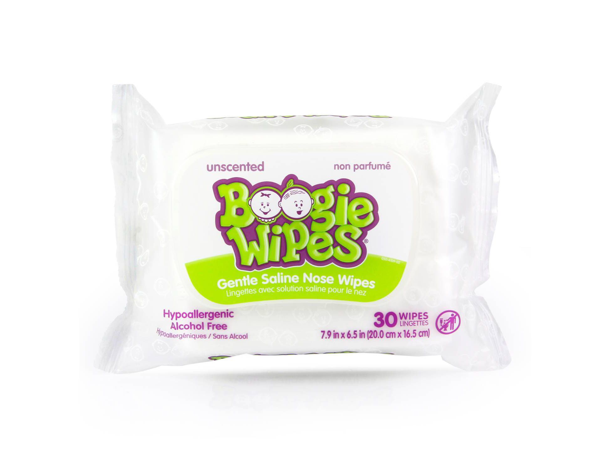 Boogie Wipes Saline Nose Wipes Unscented - 30ct