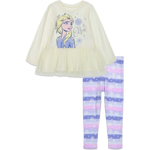 spiegel Denken Exclusief Disney Frozen Elsa Little Girls T-shirt Legging Set White : Target