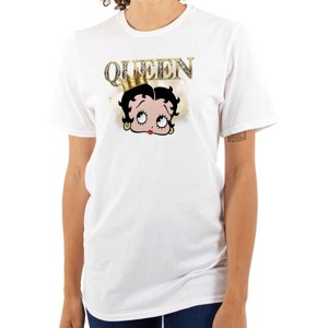 Retro Betty Boop Cartoon Queen Crown Womens Graphic T Shirt Tees Brisco Brands - 1 of 4