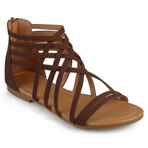 Journee Collection Womens Hanni Gladiator Low Block Heel Sandals - 1 of 4