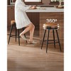 VASAGLE 2-Pack 360° Swivel Bar Stools, Counter Height Bar Stools, Synthetic Leather with Stitching, Mid-Century Modern, Kitchen Home Bar - image 3 of 4